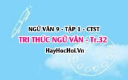 Soạn bài Tri thức Ngữ Văn trang 32 lớp 9 tập 1 Chân trời sáng tạo